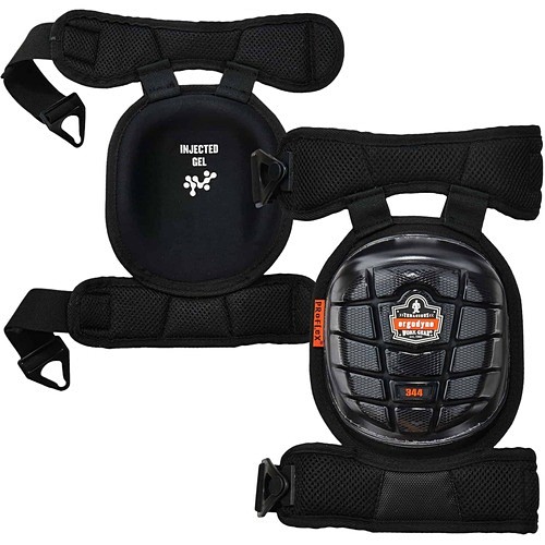 Ergodyne 18444 Ergonomic Supports Proflex 344 Short Cap Injected Gel Knee Pads With Comfort Straps EGO18444 720476184447
