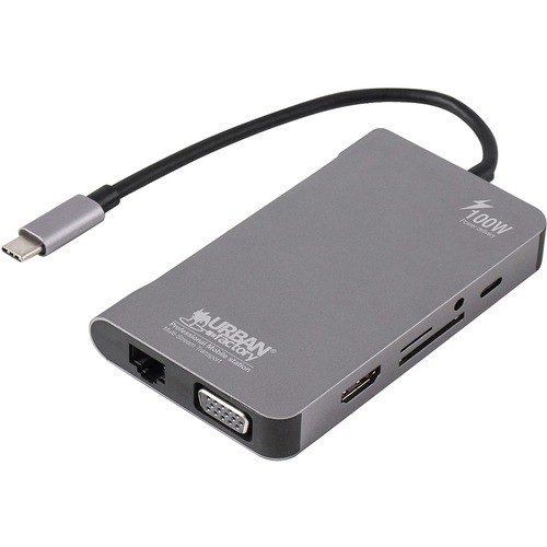 Urban Factory TCM16UF Docking Stations Urban Factory Docking Station - 100 W - Usb Type C - 2 Displays Supported - 4k - 3840 X 2160 - Usb T 888225020566
