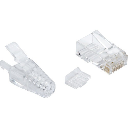 Black Box FMTP6A-CL-100PAK Cable Ends/Connectors Cat6a Modular Rj-45 Plug With Load Bar And Clear Snagless Strain Relief Boot - U (fmtp6a-cl-100pak) Fmtp6acl100pak 822088150565