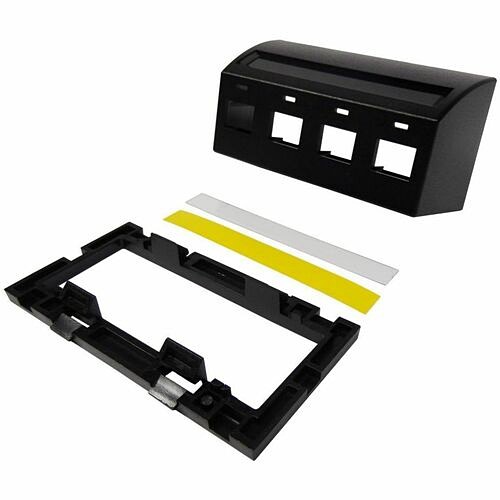 C2g 40300630-00 Faceplates & Mounting Boxes Ortronics Keystone Furniture Plate, Black, T569a Opening - 12 X Socket(s) - 2-gang - Black (40300630 4030063000 662875595151
