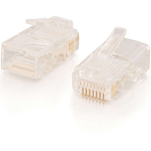 C2g CG11381 Cable Ends/Connectors Rj45 Cat5e Modular Plug For Round Stranded Cable Multipack (100-pack) 