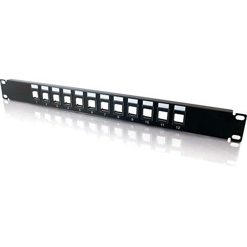 C2g CG03857 Patch Panels C2g 12 Port Blank Keystone/multimedia Patch Panel - 12 - 12 Port(s) - 12 X Rj-11 - 1u High - Black - 
