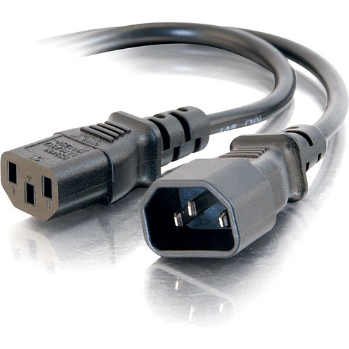 C2g CG03142 Power Cords 2ft 18 Awg Computer Power Extension Cord (iec320c14 To Iec320c13) 