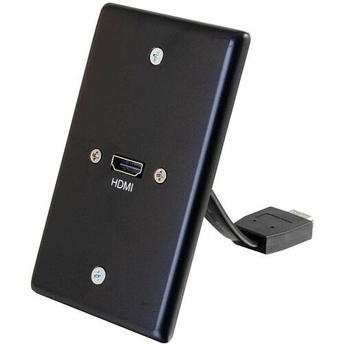 C2g CG39878 Faceplates & Mounting Boxes C2g Hdmiandreg; Pass Through Single Gang Wall Plate - Black - 1 X Total Number Of Socket(s) - 1-gang - 