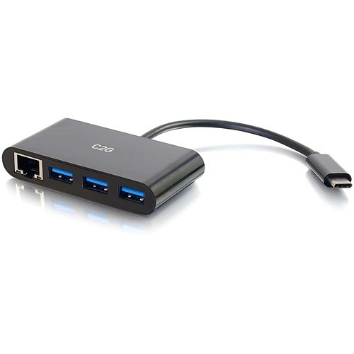 C2g CG29747 USB/Firewire Adapters Usb-c Ethernet And 3-port Usb  Adap - Hub Black (cg29747) 0757120297475