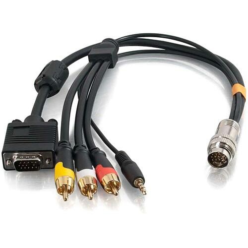 C2g CG60018 Cables Rr Hd15+3.5+3rca Flying Lead   Adap - 1.5ft (cg60018) 0757120600183