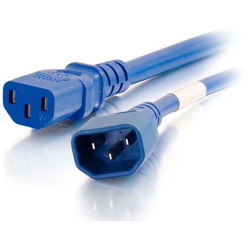 C2g CG17486 Power Cords 3ft (0.9m) 18awg Power Cord (iec320c14 To Iec320c13) - Blue 