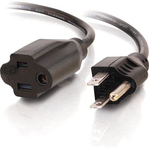 C2g CG03116 Power Cords 10ft 18 Awg Outlet Saver Power Extension Cord (nema 5-15p To Nema 5-15r) 