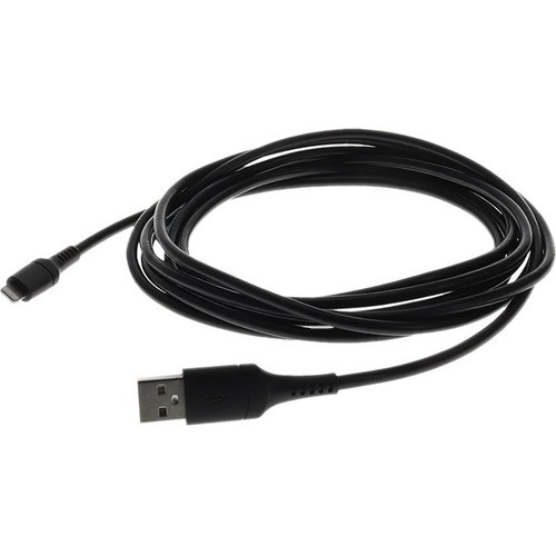 Addon USB2LGT3MB Cables 10ft (3m) Usb-a 2.0 Male To Lightning Male Sync And Charge Black Cable - 9.84 Ft Lightning/usb Data  195285204622