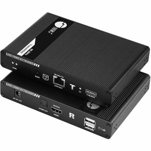 Siig CE-H26Y11-S1 KVM Consoles/Extenders Hdmi 2.0 Kvm Over Cat6 Extender With Loopout And S/pdif Ceh26y11s1 662774044415