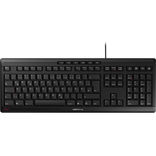 Cherry JK-8500DE-2 Keyboards & Keypads Cherry Stream Keyboard - Cable Connectivity - Usb Interface - 105 Key - 10 Volume Up, Previous Track Jk8500de2 840183604295