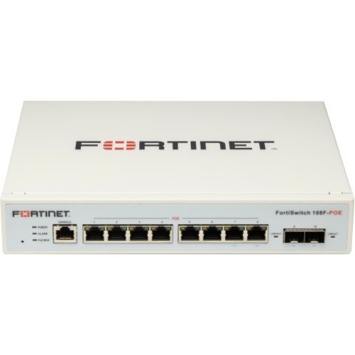 Fortinet FS-108F-POE Switches & Bridges Fortinet Fortiswitch 108f-poe Ethernet Switch - 8 Ports - Manageable - Gigabit Ethernet - 10/100/100 Fs108fpoe 195875035254