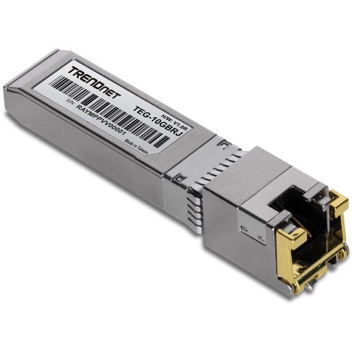 Trendnet TEG-10GBRJ Switch Modules Trendnet 10g Rj-45 Copper Sfp+ Module, Convert A Standard Sfp+ Slot Into A Rj-45 Multi-gigabit Port, Teg10gbrj 710931140743