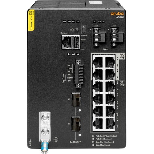 Hp JL817A Switches & Bridges Hpe Cx 4100i Ethernet Switch - 12 Ports - Manageable - Gigabit Ethernet, 10 Gigabit Ethernet - 10/10 190017486871