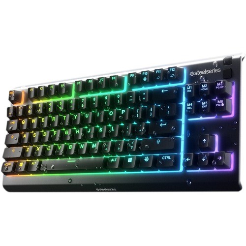 SteelSeries APEX 3 TKL Gaming Keyboard - Cable Connectivity - USB - RGB LED Volume Control Hot Key(s) - - Xbox, PlayStation 4 - PC, Mac - Membrane Keyswitch - Black 64831 810052980270