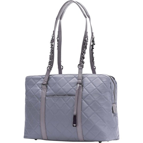 Fabrique FFTGYNO5 Carrying Cases Francine Collections Classic Carrying Case (tote) For 14" To 15" Notebook - Gray - Nylon Body - Trol 818993010940