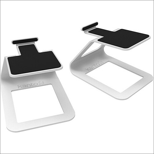 Kanto SE2W Stands & Cabinets Kanto Desktop Speaker Stands Se2 - 7.10 Lb Load Capacity - 3.8" Height - Desktop - Silicone, Steel - 800152720746