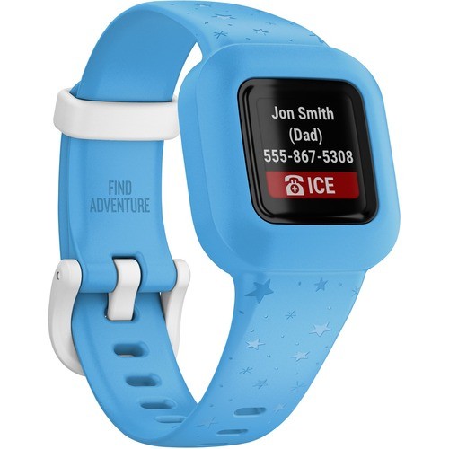 Garmin vívofit jr. 3 Smart Watch - Accelerometer Clock Display, Alarm, Timer, Stopwatch, Sleep Monitor - Steps Taken, Sleep Quality, Distance - 0.6" - Bluetooth - 8765.81 Hour - 1" - 1" - Stars - Silicone Band - Swimming, Health & Fit ...