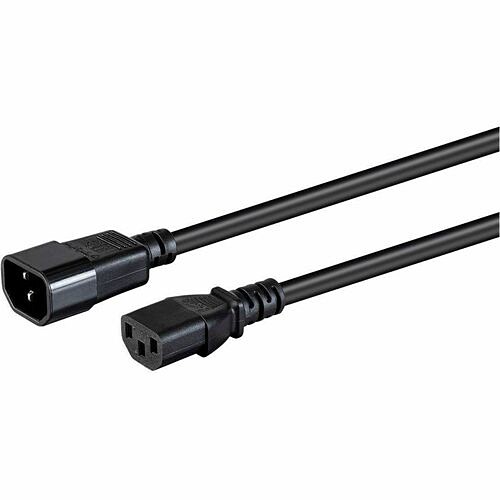 Monoprice 40123 Power Cords Monoprice Power Extension Cord - 14 Gauge - 15 A - Black - 12 Ft Cord Length - Iec 60320 C14 / Iec 6 889028142790
