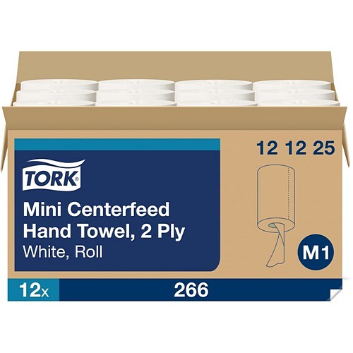Tork 121225 Tissues & Napkins Basic Mini Centerfeed Paper Towel White M1 TRK121225 073286614039