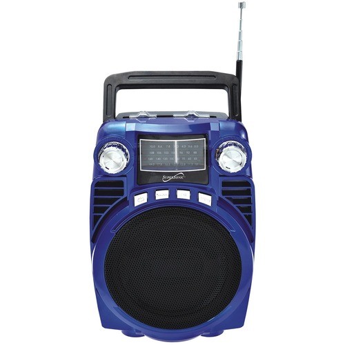 Supersonic SC-1390BT - BLUE Multimedia Speakers Supersonic Sc-1390bt Portable Bluetooth Speaker System - Blue - Battery Rechargeable - Usb (sc-1390b Sc1390btblue 639131313903