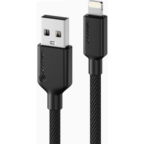 Alogic ELPA8P01-BK Cables Alogic Elements Pro Usb-a To Lightning 1m Cable - Black - 3.28 Ft Lightning/usb Data Transfer Cable  Elpa8p01bk 9350784023544