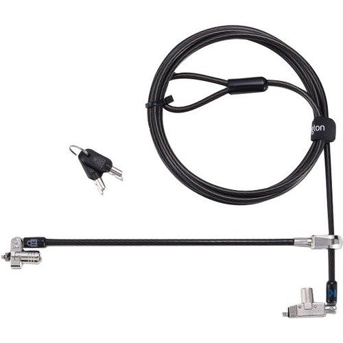 Kensington K60508WW Cable Locks Kensington Slim N17 2.0 Keyed Dual Head Laptop Lock For Wedge-shaped Slots - Patented T-bar Lock - P 085896605089