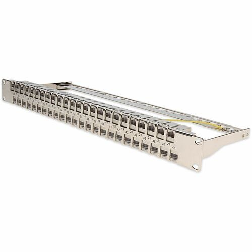 Addon ADD-PPST-48PTKSC6AS1 Patch Panels Addon 19-inch Shielded Cat6a 48-port Straight 1u Patch Panel - 48 Port(s) - 48 X Rj-45 - 1u High - B Addppst48ptksc6as1 821456776123