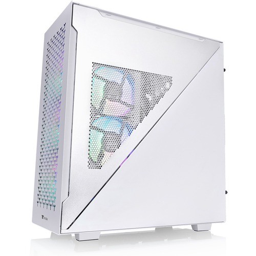 Thermaltake CA-1T4-00M6WN-02 Computer Cases Thermaltake Divider 500 Tg Air Snow Mid Tower Chassis - Mid-tower - White - Spcc, Tempered Glass, Me Ca1t400m6wn02 841163078648