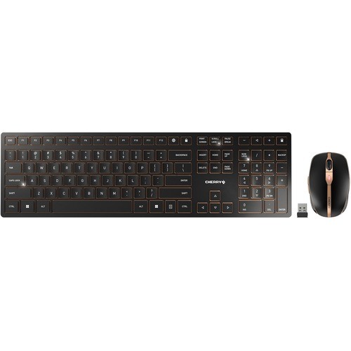 Cherry JD-9100US-2 Keyboard & Mouse Combos Dw 9100 Slim Rechargeable Wireless Desktop Jd9100us2 840183605940