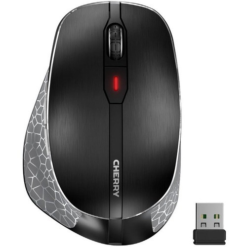 Cherry JW-8600US Pointing Devices (Mice) Cherry Mw 8c Ergo Rechargeable Black Wireless Mouse - Bluetooth Or Wireless 2.4 Ghz - Aes 128 Bit En Jw8600us 840183606008