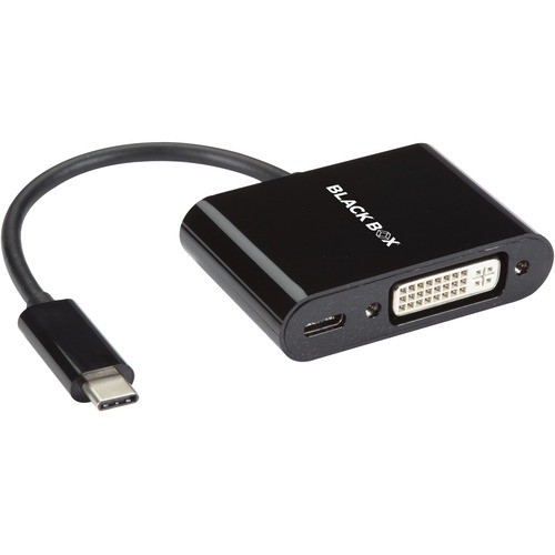 Black Box VA-USBC31-DVIC Connector Adapters Black Box Usb-c To Dvi Adapter With 60w Power Delivery, 4k60, Hdr - 1 X Usb Type C - Male - 1 X Dvi  Vausbc31dvic 822088153559
