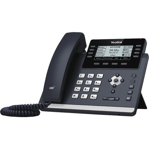 Yealink 1301202 IP Phones Yealink Sip-t43u Ip Phone - Corded - Corded - Wall Mountable, Desktop - Classic Gray - Voip - 2 X Ne 841885102973