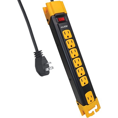 Digital Energy DEE1-1136 Surge Protectors Digital Energy World 6-outlet Metal Surge Protector Power Strip (black/yellow, 6-foot Cord) - 6 X Ac Dee11136 840140392753