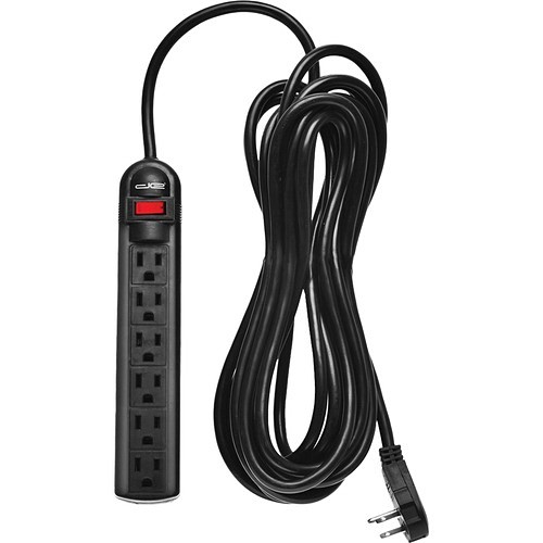 Digital Energy DSS5-1041 Surge Protectors Digital Energy World 6-outlet Surge Protector Power Strip (black, 15-foot Cord) - 6 X Ac Power - 187 Dss51041 812376013634