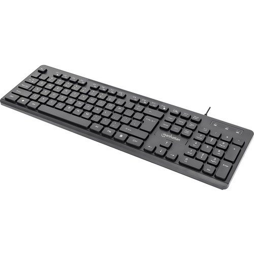 Manhattan 180689 Keyboards & Keypads Manhattan Wired Office Keyboard - Cable Connectivity - Usb Type A Interface - 104 Key - Windows 11,  766623180689