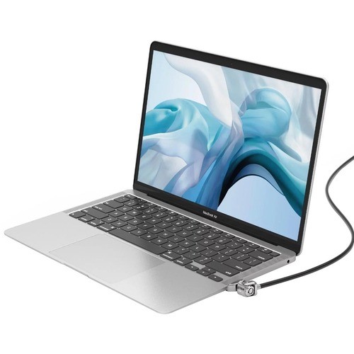 Maclocks MBALDG03KL Cable Locks Compulocks Ledge Lock Adapter For Macbook Air 13" M1 With Keyed Cable Lock Silver - Smallest Macbook 819472024120