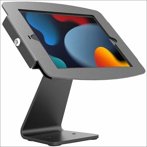 Maclocks 303B109IPDSB Stands & Cabinets Ipad Enclosure Rotating Counter Stand - Space 360 819472026360