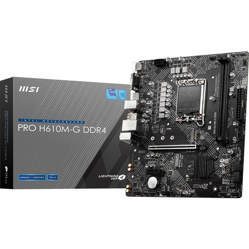 Msi PROH610MGD4 Motherboards Msi H610m-g Ddr4 Desktop Motherboard - Intel Chipset - Socket Lga-1700 - Micro Atx - Pentium Gold, C 824142278789