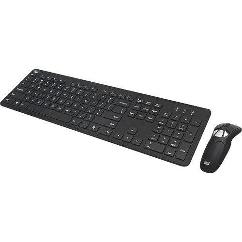 Adesso WKB-5300CB Keyboard & Mouse Combos Adesso Air Mouse Go Plus With Full Size Keyboard - Usb Scissors Wireless 2.40 Ghz Keyboard - 104 Key Wkb5300cb 783750011778