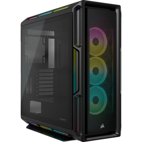 Corsair CC-9011230-WW Computer Cases Corsair Icue 5000t Rgb Tempered Glass Mid-tower Atx Pc Case - Black - Mid-tower - Black - Tempered G Cc9011230ww 0840006645160