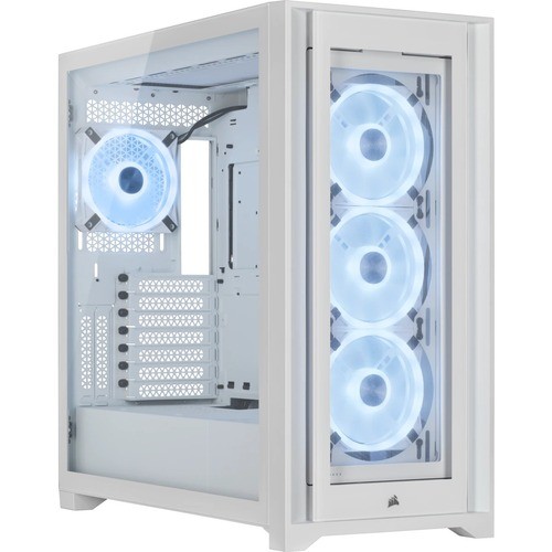 Corsair CC-9011233-WW Computer Cases Corsair Icue 5000x Rgb Ql Edition Mid-tower Atx Case - True White - Mid-tower - White - Tempered Gla Cc9011233ww 840006650393
