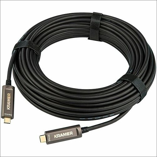 Kramer Electronics 97-043000035 Cables Kramer Usb 3.1 Gen-2 Optical Usb-c Cable - Plenum Rate - 35 Ft Hybrid Fiber Optic Data Transfer Cabl 97043000035 7291063094522