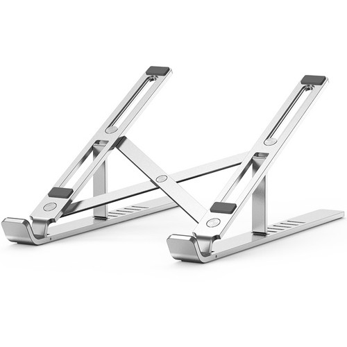 4xem 4XTS064 Stands & Cabinets 4xem Two Prong Adjustable Laptop Metal Stand - 4.6" Height X 6.2" Width - Metal, Aluminum Alloy, Sil 841567002720