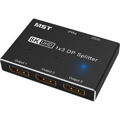 4xem 4XHSP1101 Signal Splitters/Amplifiers 4xem 1x3 3-port 8k/4k Displayport Splitter Hub - 7680 X 4320 - Displayport - Usb - Aluminum (4xhsp11 841567003154