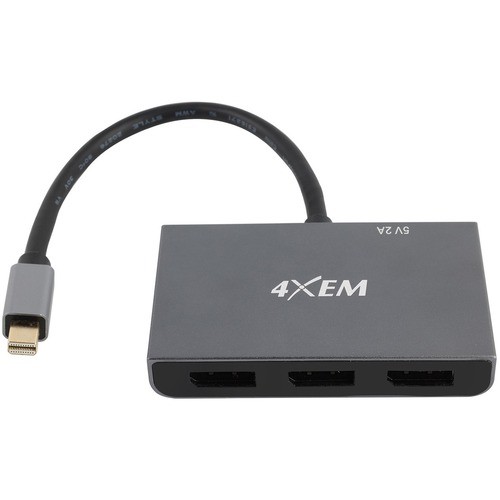 4xem 4XMST06 Cables 4xem 3-port Mini Displayport To Displayport Multi-monitor Hub - 2.48 Ft Displayport/micro-usb/mini D 841567001754