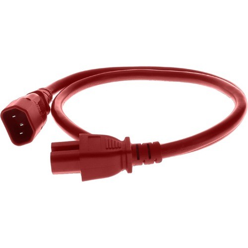 Addon ADD-C142C1514AWG1FTRD Power Cords Addon 1ft C14 Male To C15 Female 14awg 100-250v At 15a Red Power Cable - This Is A 1ft Iec C14 To Ie Addc142c1514awg1ftrd 195285280442