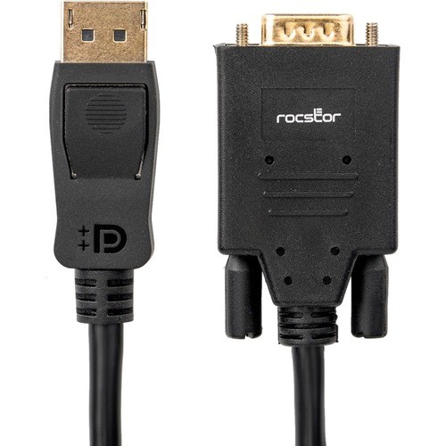 Rocstor Y10C290-B1 Cables Rocstor Displayport To Vga Adapter Converter Cable - M/m - 10 Ft Displayport/vga Video Cable For Vid Y10c290b1 810606035524