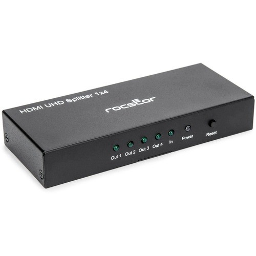 Rocstor Y10C294-B1 Signal Splitters/Amplifiers Rocstor Premium 4 Port Hdmi Splitter - 4k / 60hz - Rocstor Premium 4 Port Hdmiandreg; Splitter - 4k 60 Y10c294b1 810606035562