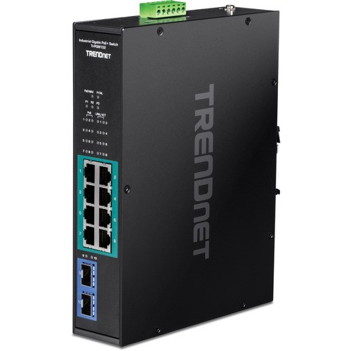 Trendnet TI-PGM102 Switches & Bridges Trendnet 10-port Industrial Gigabit Poe+ Switch, Widetemperature Range -20anddeg; - 65anddeg;c (-4anddeg;  Tipgm102 710931162202